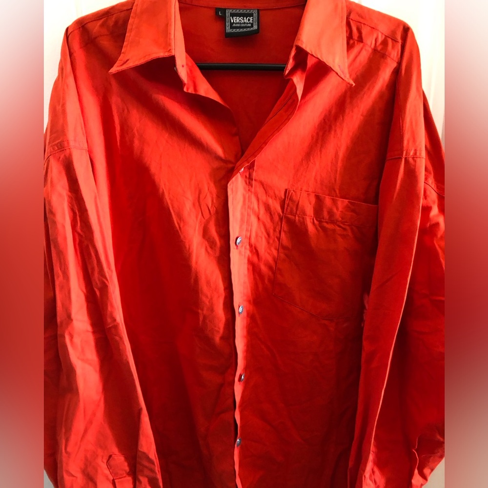 VERSACE JEANS COUTURE CLASSIC LONG SLEEVE BUTTON DOWN SHIRT SIZE LARGE
